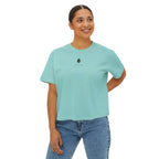Give it a Day Women's Boxy T-Shirt: Minimal Avocado Graphic print tee (6.1oz)