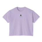 Give it a Day Women's Boxy T-Shirt: Minimal Avocado Graphic print tee (6.1oz)